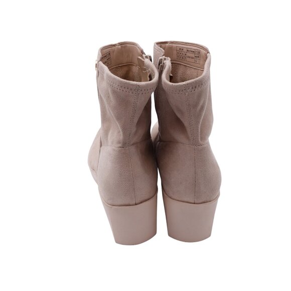 Vionic Skylar Women's Comfort Wedge Short Boot Sz 11 Bone Suede Leather - Picture 4 of 10